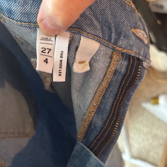 LOFT High Rise Button-Fly Blue Jeans - Picture 5 of 5